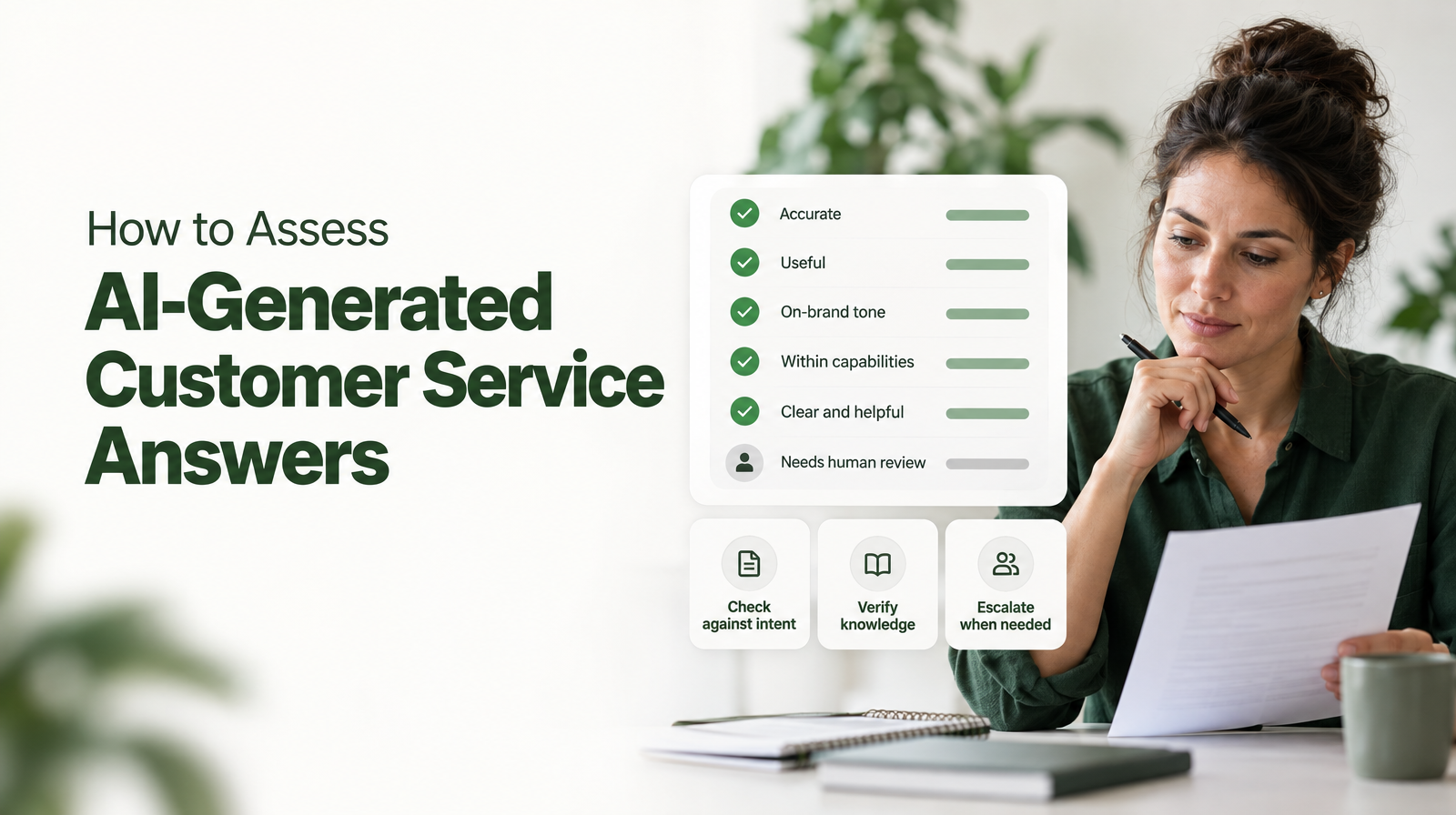 How to Assess AI-Generated Customer Service Answers