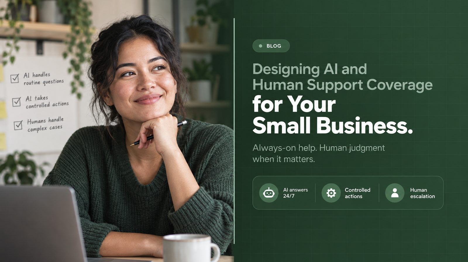 Designing AI and Human Support Coverage for Your Small Business