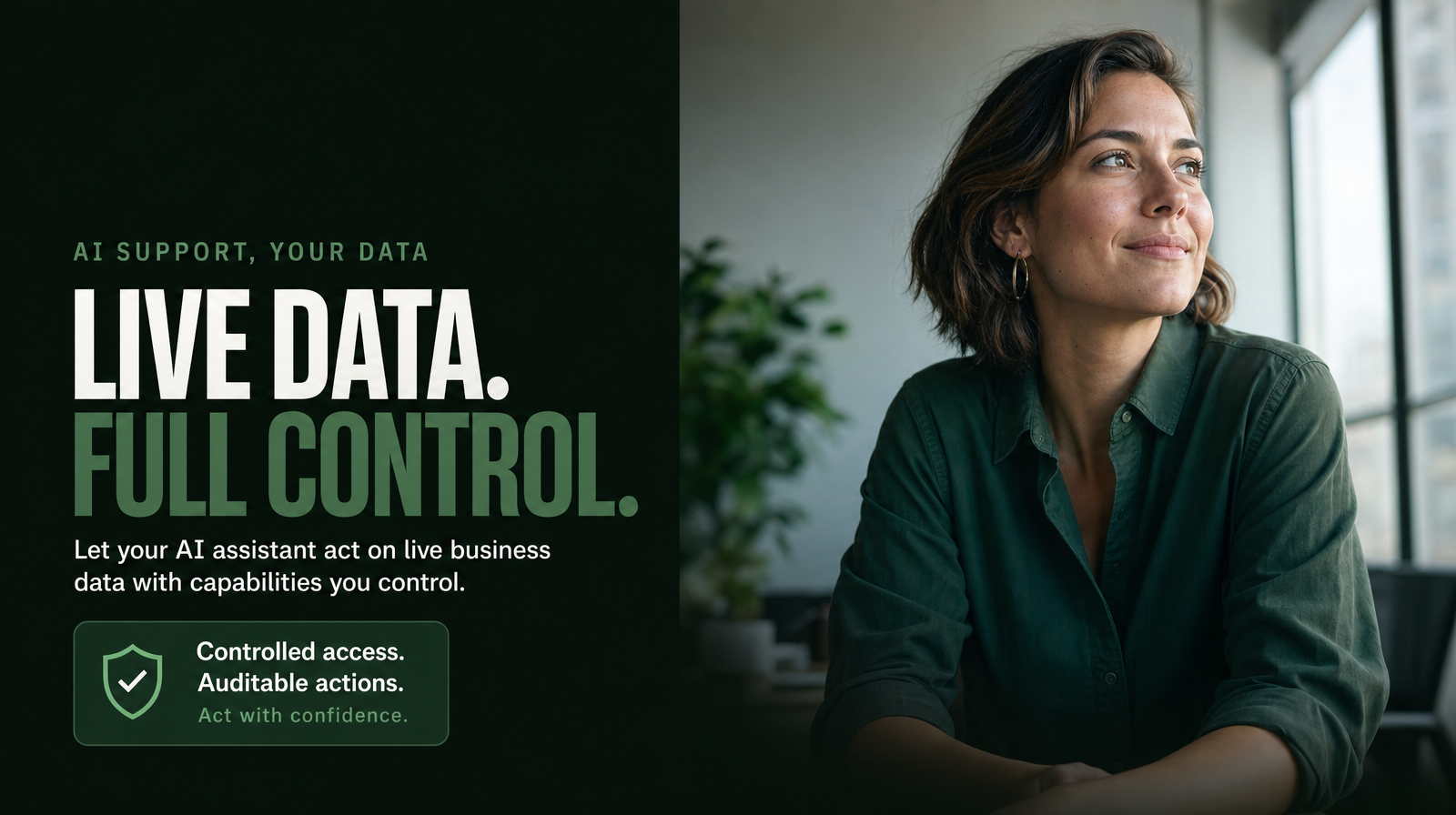 Letting AI Support Act on Live Data Without Losing Control