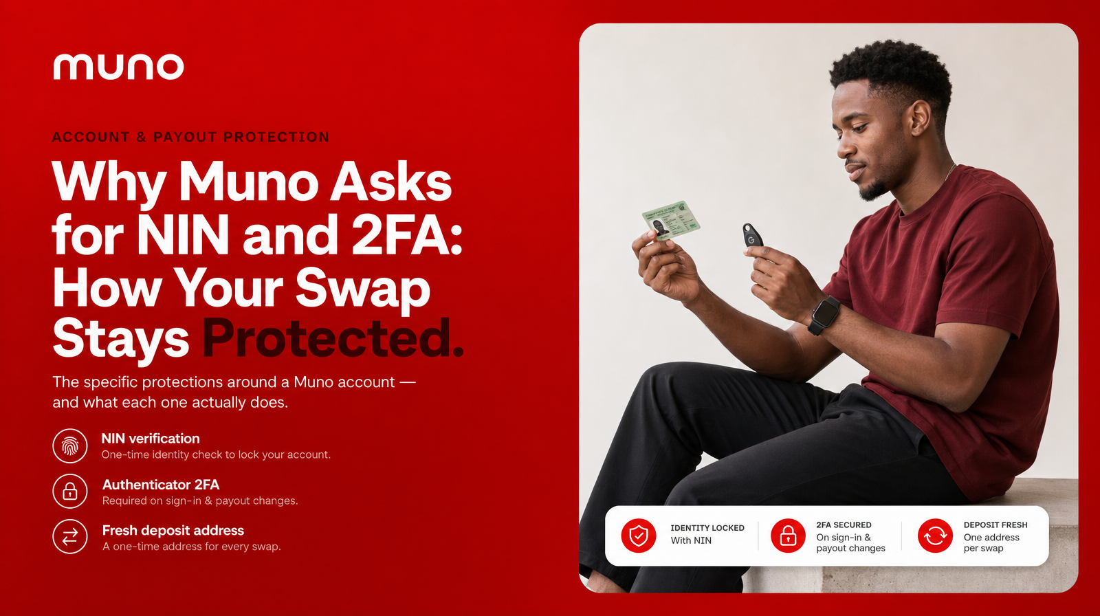 Why Muno Asks for NIN and 2FA: How Your Swap Stays Protected